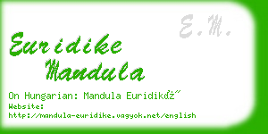 euridike mandula business card